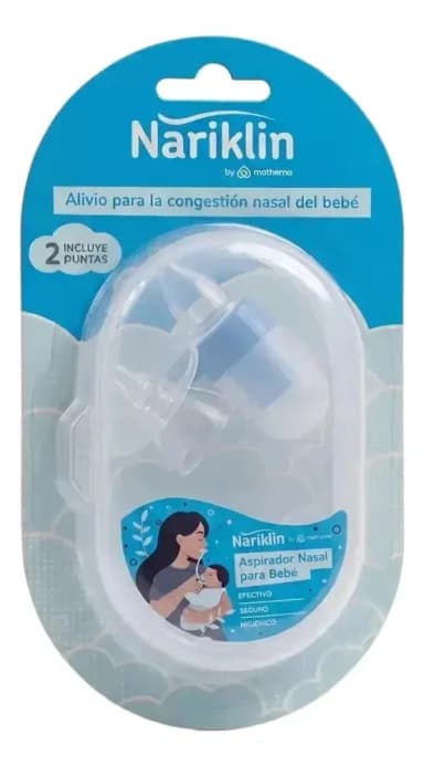 Aspirador nasal manual para bebé Nariklin con 2 puntas y estuche