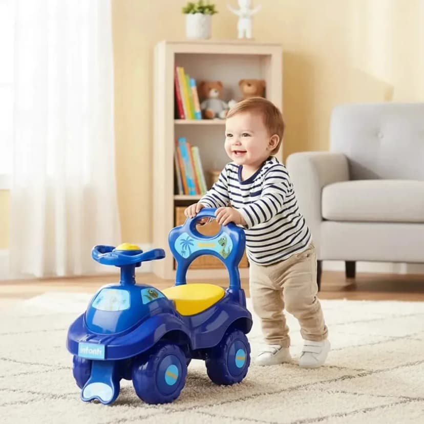 Infanti Correpasillo Dino azul