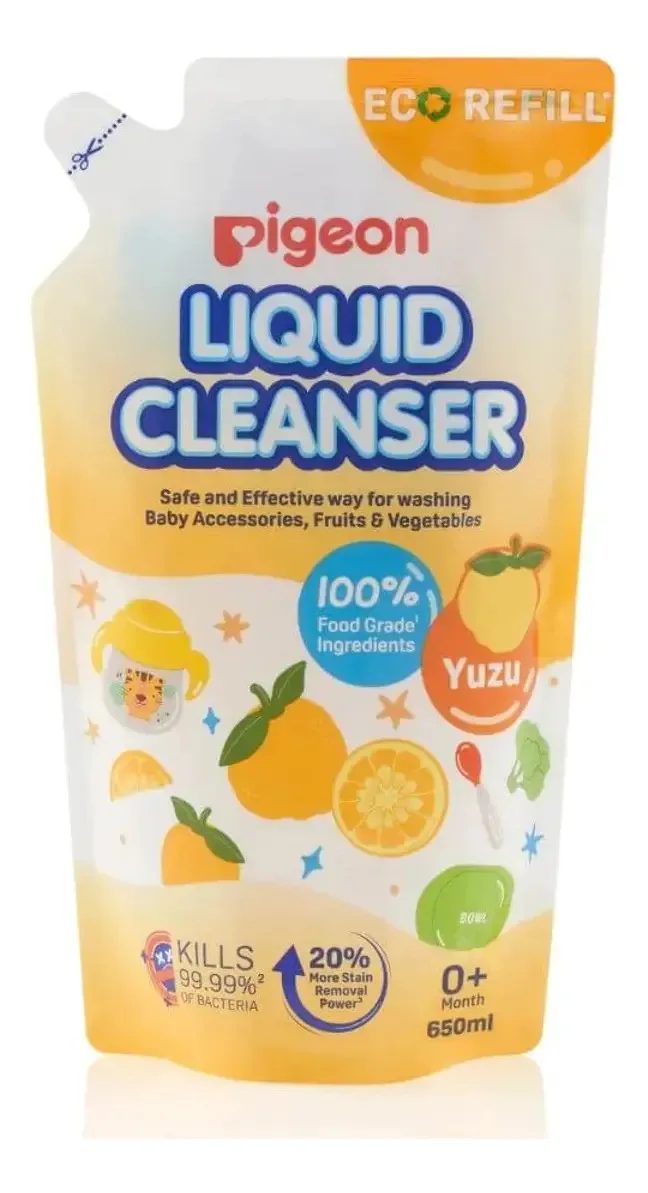 Pigeon limpiador líquido de mamaderas recarga 650 ml Yuzu
