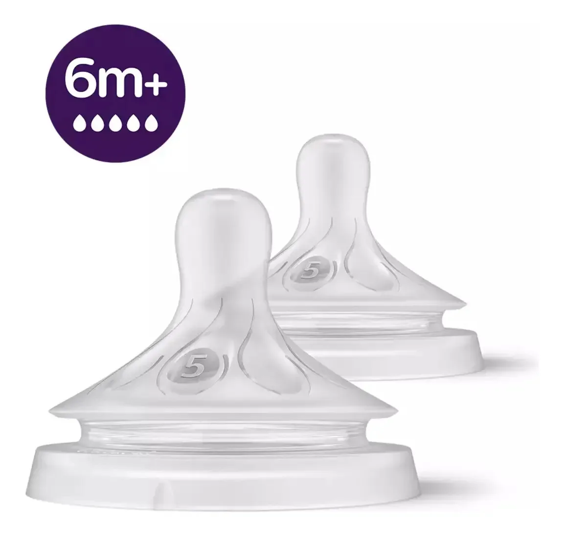 Philips Avent tetinas Natural Response flujo 5, pack de 2 (SCY965/02)